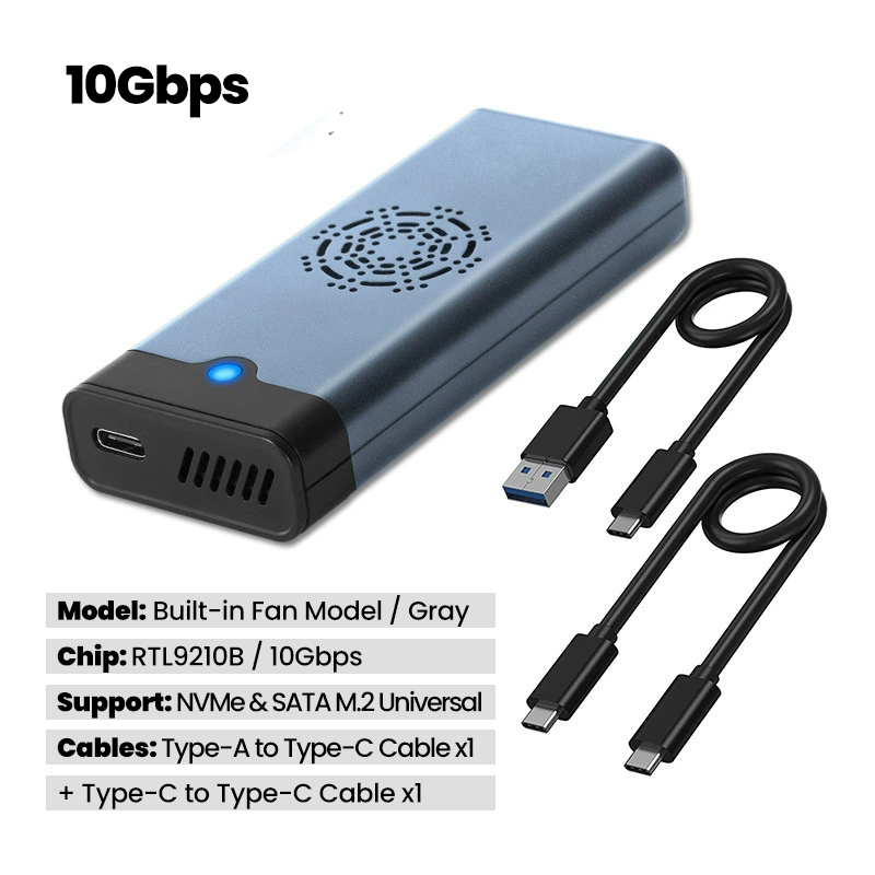 Fan-Cooled NVMe M.2 SSD Portable Hard Drive sku (3)
